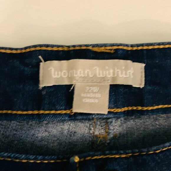 Woman Within Curvy Jeans Plus Size 22W Dark Wash Stretch Comfort Denim Everyday - Picture 5 of 13